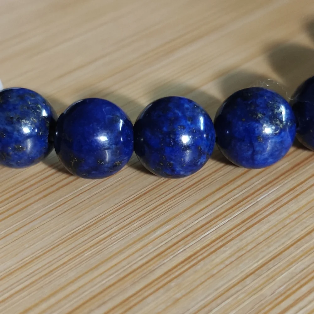 Lapis Lazuli Bracelet Authentic Stones With Authentic Angelite & Moonstone - Picture 4 of 5
